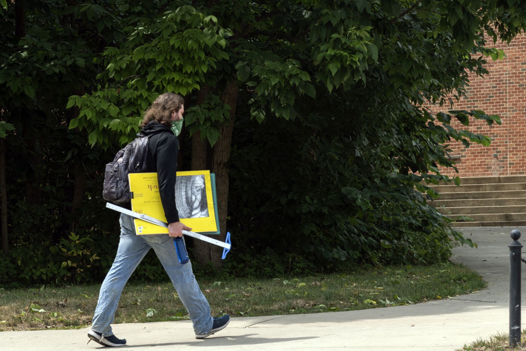 Arts Student Walking to Class